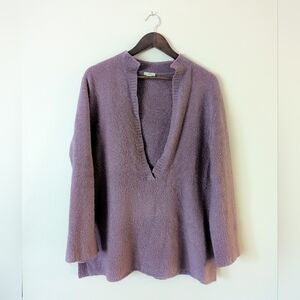 J. Jill Purple Deep V-neck Sweater